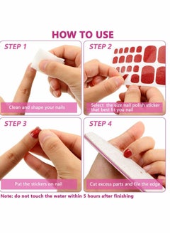 SYOSI Toenail Stickers, Glitter Toenail Wraps, 16 Sheets 352 Pieces, Adhesive Toenail Art Polish Decals Full Wrap Polish Stickers Tips, for Women DIY Toenails Designs  - Image 4