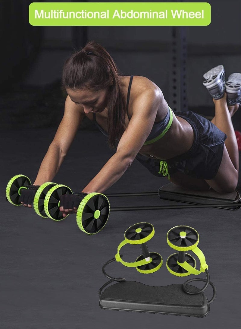 Revoflex Multifunctional Abdominal Wheel For Whole Body Training Workout, Perfect For Abs, Flat Belly, Core Strength, Weightloss, Body Shape, Leg Training, Hip Shape, Arm Training, Chest Expander, Biceps - Image 1