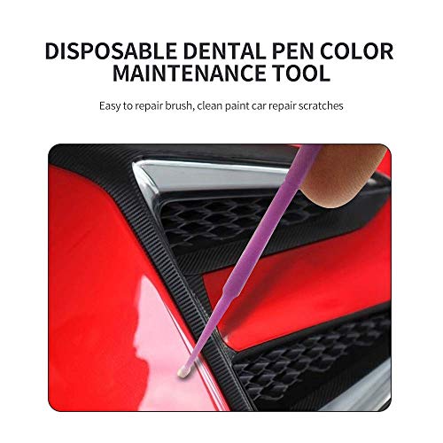 Saihisday Touch Up Paint Brushes for Automotive Paint Chip Repair Disposable Micro Applicators (S:1.5mm, Purple)-100 Pieces - Image 4