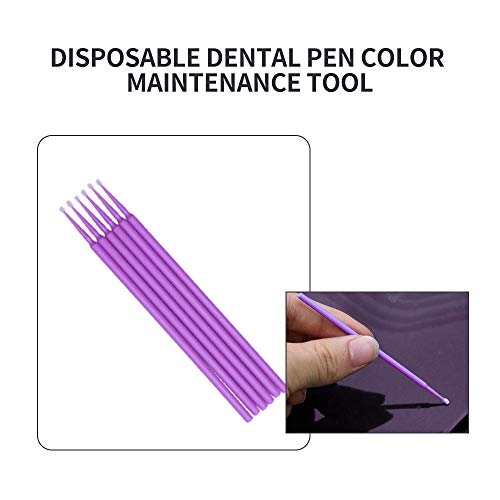 Saihisday Touch Up Paint Brushes for Automotive Paint Chip Repair Disposable Micro Applicators (S:1.5mm, Purple)-100 Pieces - Image 3