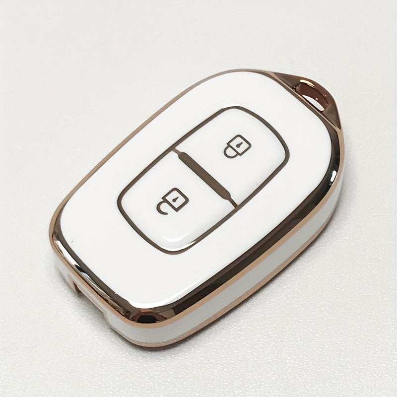 Black TPU Soft Shell Key Cover For Renault Cadjar Koleos 2 Button Car Case - Image 4