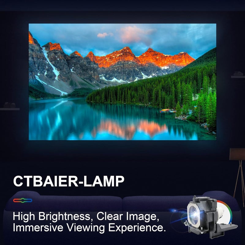 CTBAIER ET-LAE300 Quality/premium Replacement Projector Lamp Bulb for Panasonic PT-EW540 PT-EZ580 PT-EW640 PT-EW730Z PT-EX800Z PT-EW730ZL PT-EX510 PT-EX610 PT-EZ770Z PT-EX800ZL PT-EZ770ZL with Housing - Image 4