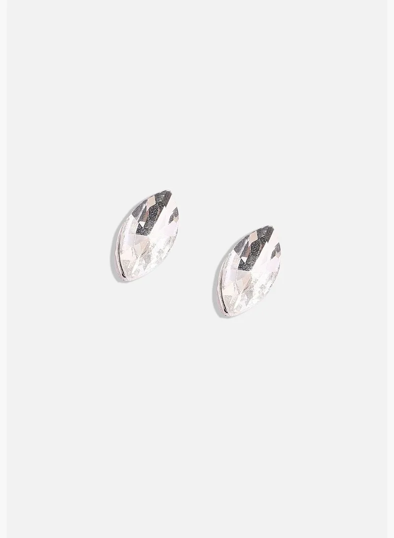 SOHI Silver Plated Designer Stone Party Wear Necklace and Earring Set For Women