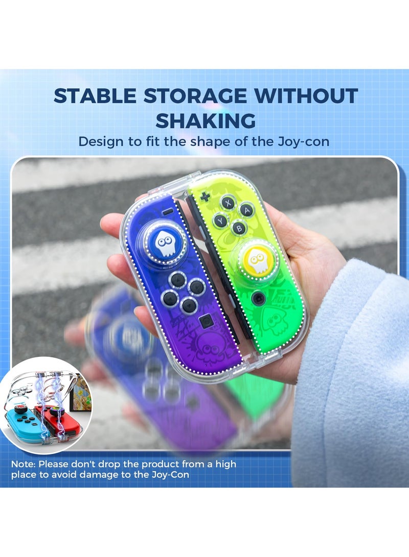 SANMUGEED Storage Case for Joy-con, Portable Dust-Proof Protective Box Compatible with Nintendo Switch Joy-Con, Switch/OLED PC Transparent Shell Case with Magnetic Closure  - Image 5