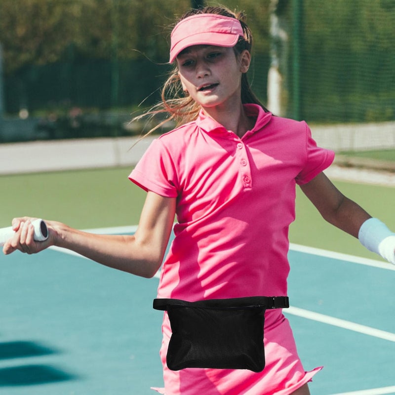 Tennis Ball Pick Pouch Waist Bag Portable Mesh Storage Bag for Golf and Table Tennis Balls Small Reusable for Training and Outdoor Use - Image 3