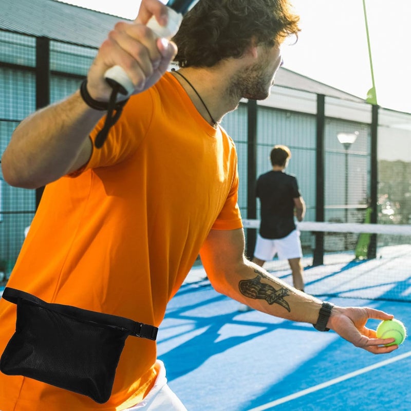 Tennis Ball Pick Pouch Waist Bag Portable Mesh Storage Bag for Golf and Table Tennis Balls Small Reusable for Training and Outdoor Use - Image 4