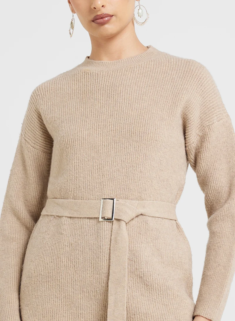 Khizana Tunic Belted Sweater
