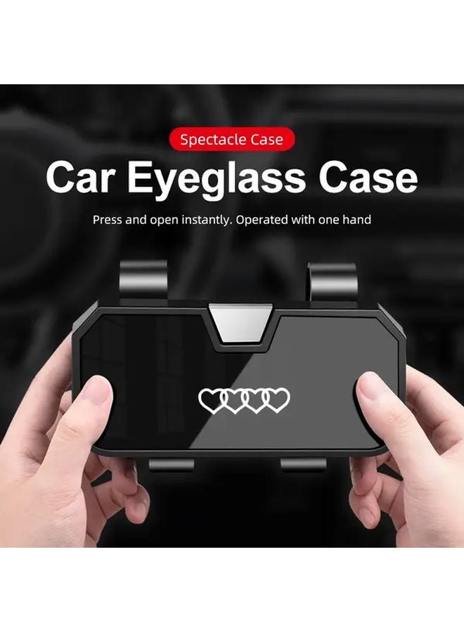 White Heart Shaped Car Visor Glasses Holder Secure Grip Eyewear Storage Travel Accessory - Image 5