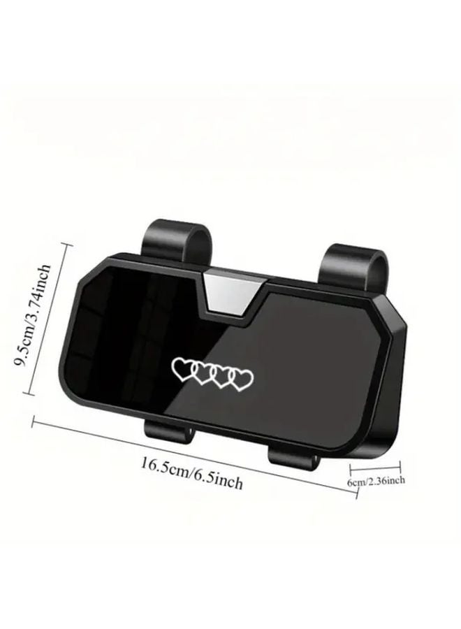 White Heart Shaped Car Visor Glasses Holder Secure Grip Eyewear Storage Travel Accessory - Image 2