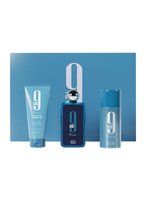 Gift Set 9 Am Dive Eau De Parfum 100 Ml + Deodorant 150 Ml + Shower Gel 150 Ml, Perfume Gift Set For Women