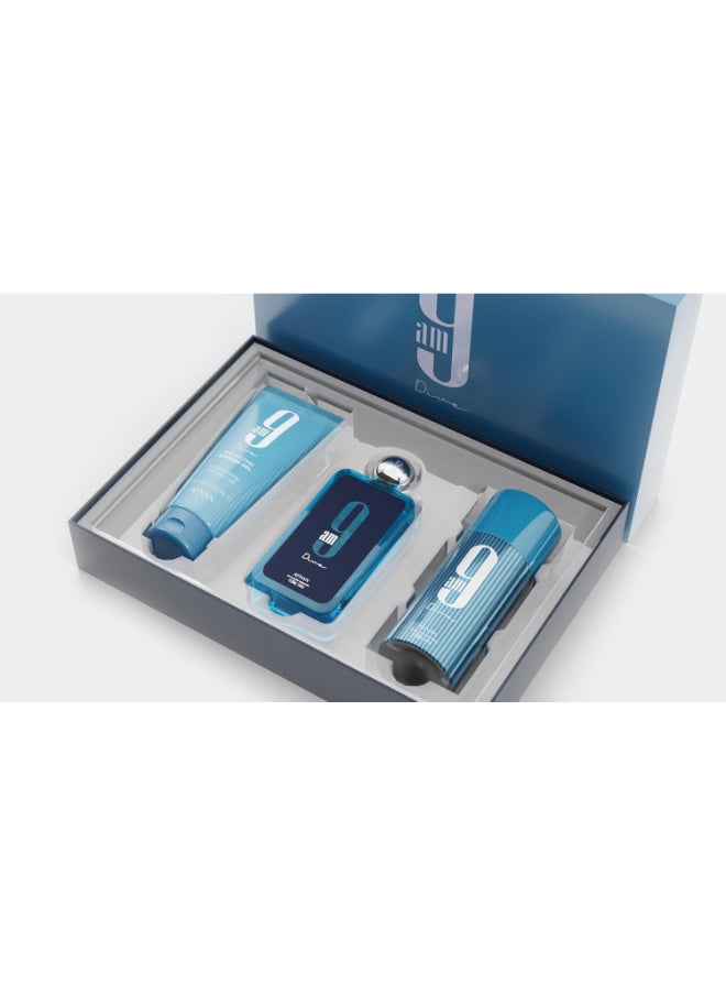 Afnan Gift Set 9 Am Dive Eau De Parfum 100 Ml + Deodorant 150 Ml + Shower Gel 150 Ml, Perfume Gift Set For Women  - Image 2