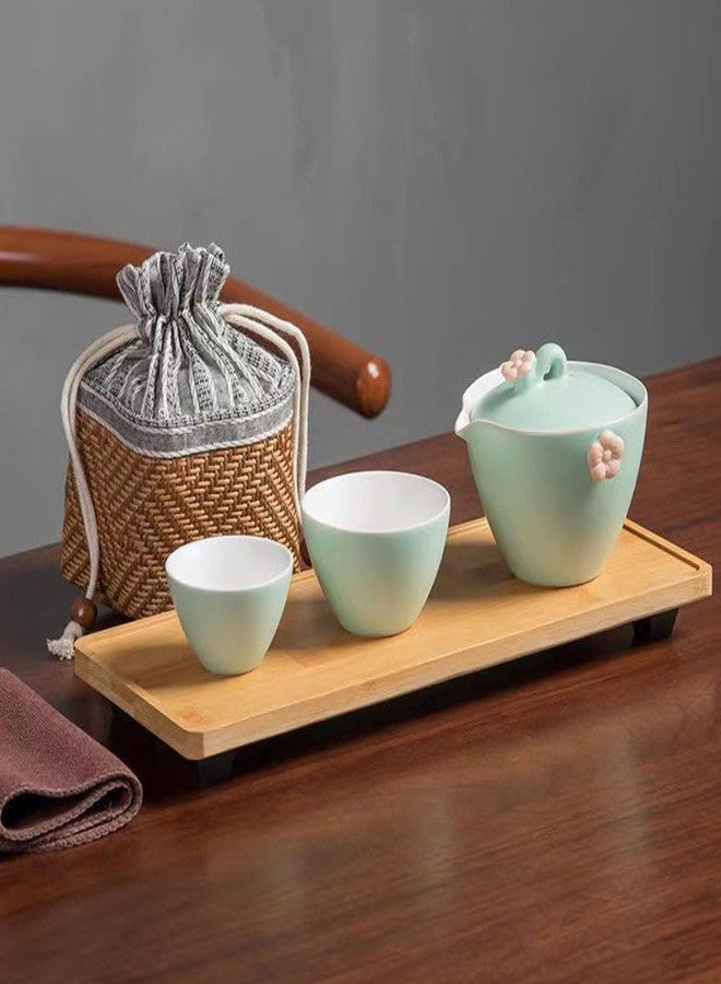 VINTORKY Portable Teapot Bag with Drawstring Closure Padded Tea Cup Holder Storage Bag for Travel Outdoor and Home Use - Image 5