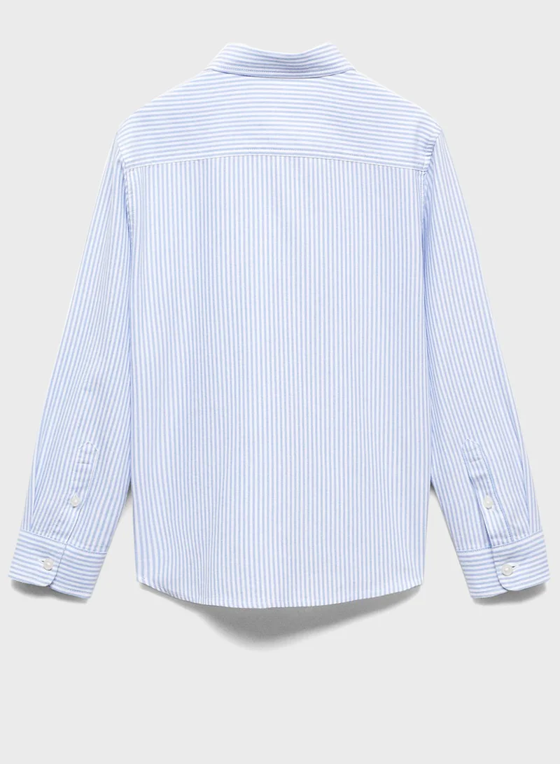 MANGO Kids Striped Shirt