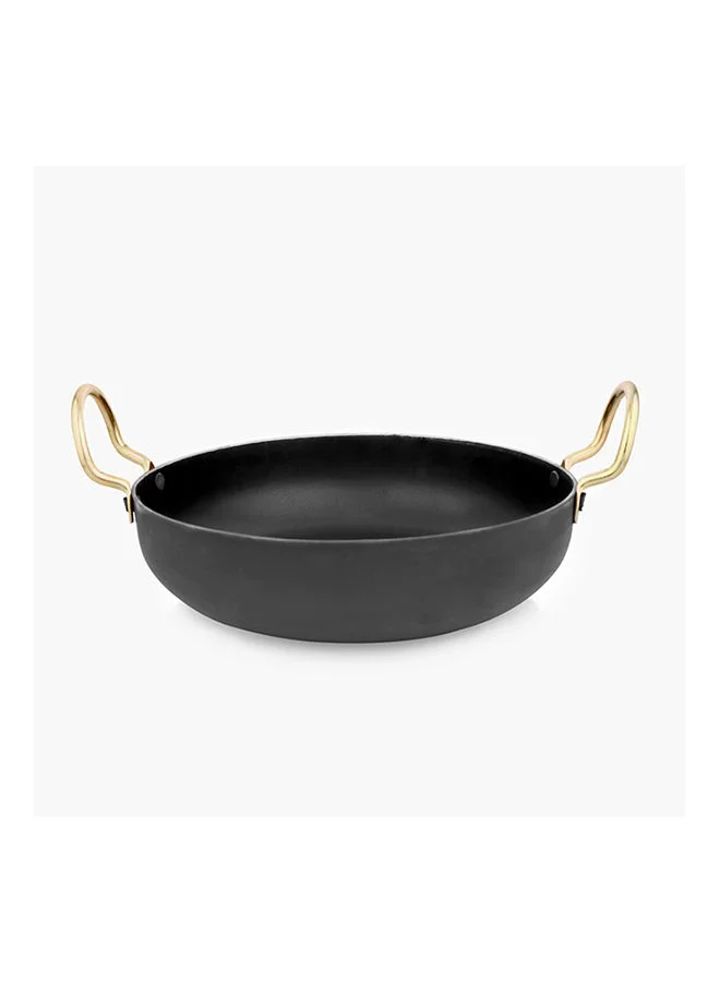 Home Box Ferric Wrought Iron Flat Bottom Kadhai