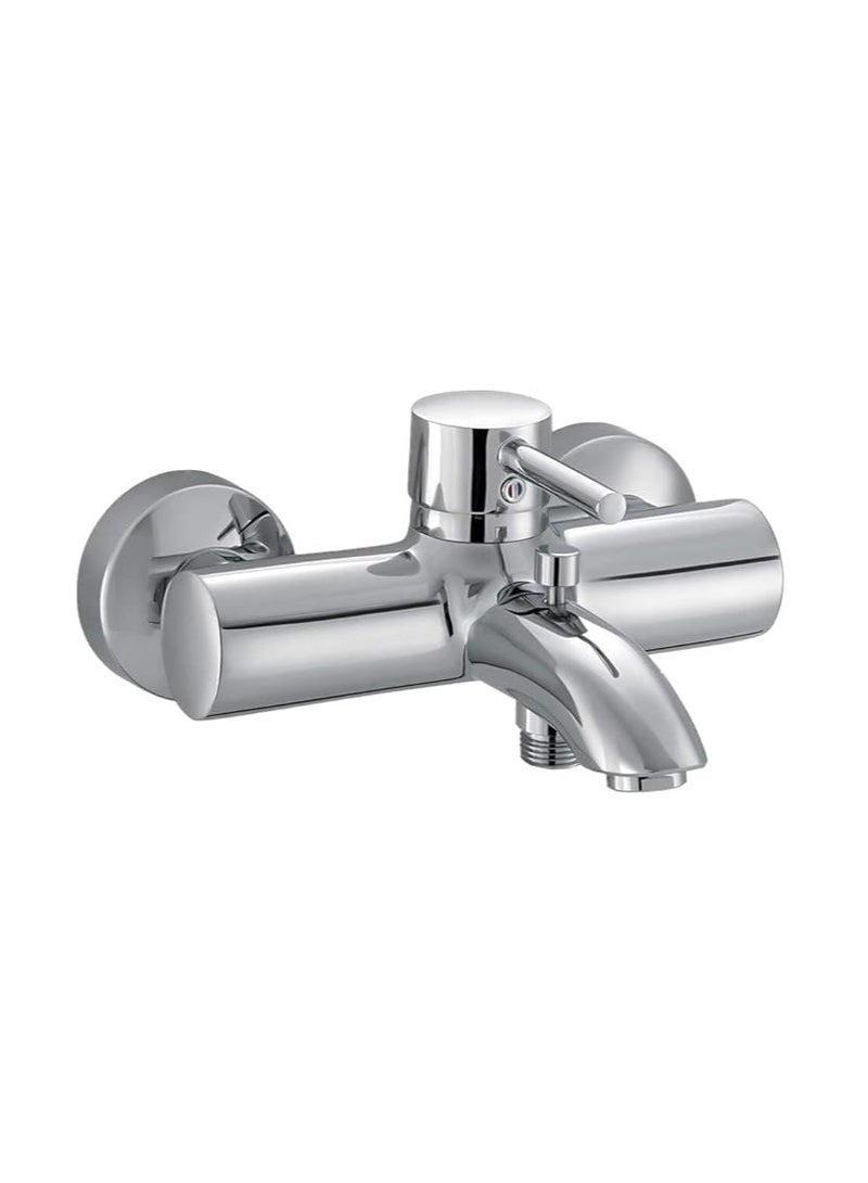 KLUDI RAK Shower Wash Mixer Tap – RAK12004 | Wall-Mounted Single Lever Faucet | Chrome Finish | Durable Brass Body | Silver