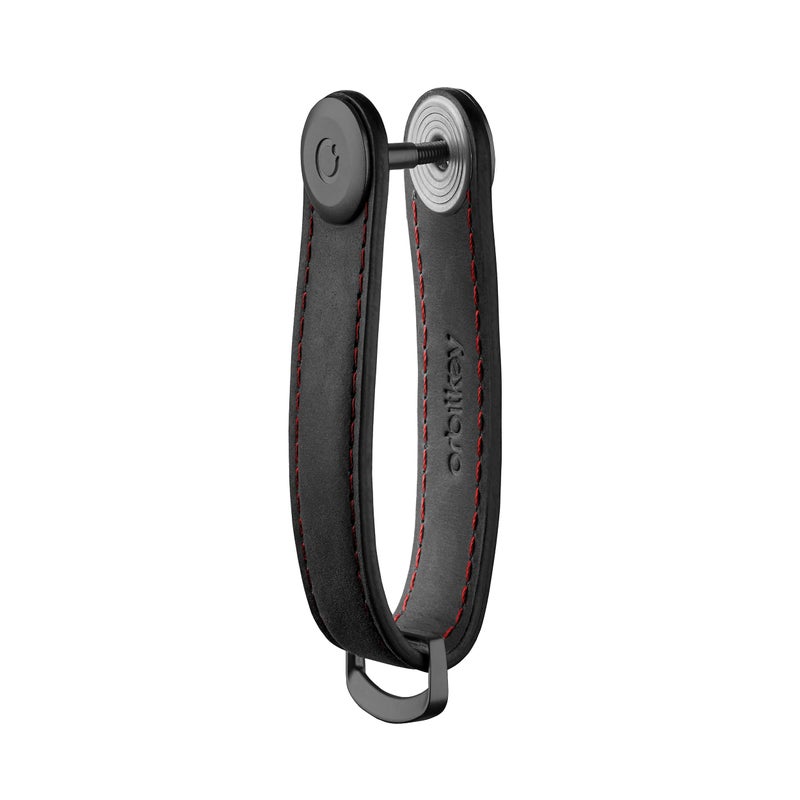 Orbitkey Crazy Horse Leather Key Organizer | Quiet Profile | Holds up to 7 Keys (Black) - Image 2