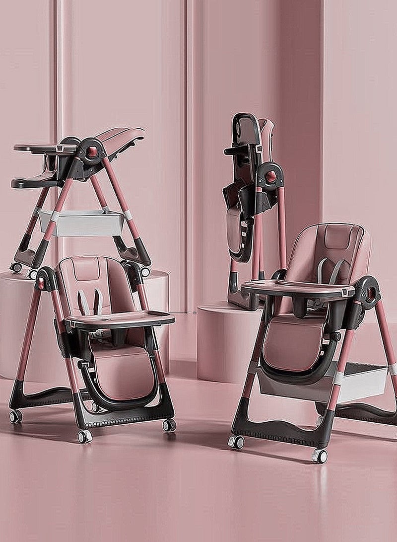 ما بيبي كرسي طعام متعدد الوظائف للأطفال من مابابي، كرسي محمول لتناول الطعام مع ارتفاع قابل للتعديل ومسند للظهر ومسند للقدمين - Image 2