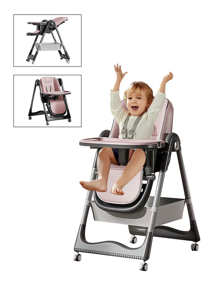 ما بيبي كرسي طعام متعدد الوظائف للأطفال من مابابي، كرسي محمول لتناول الطعام مع ارتفاع قابل للتعديل ومسند للظهر ومسند للقدمين - Image 1