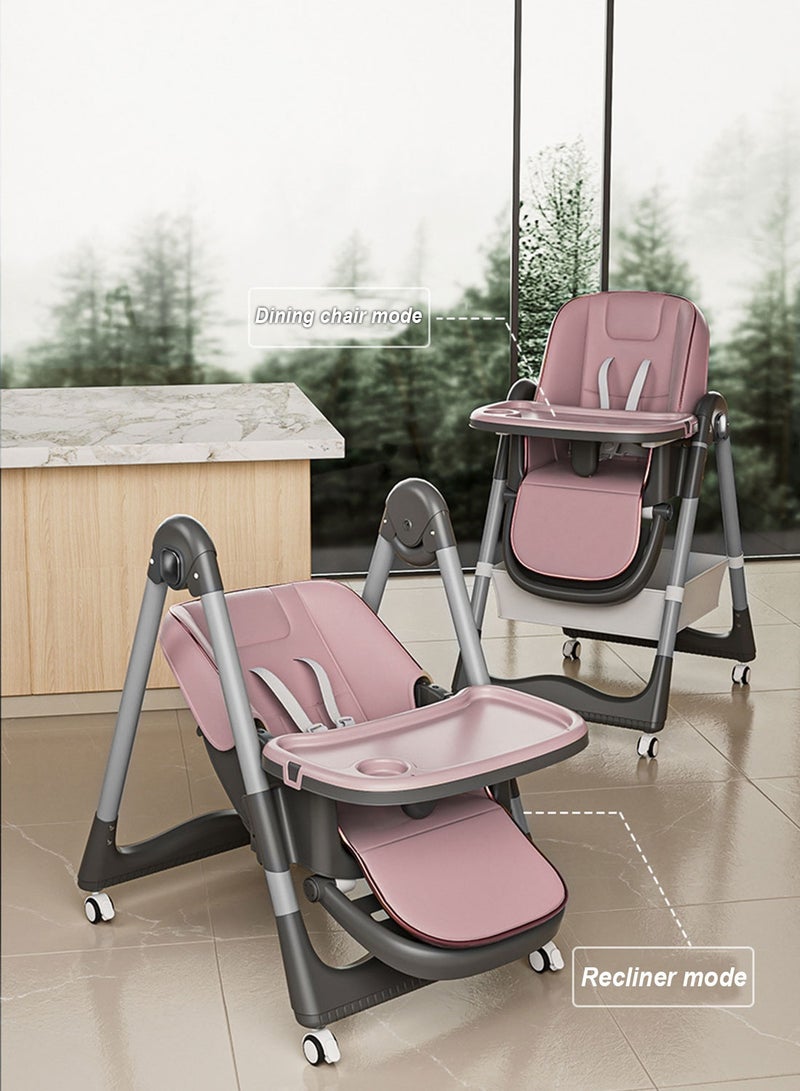 ما بيبي كرسي طعام متعدد الوظائف للأطفال من مابابي، كرسي محمول لتناول الطعام مع ارتفاع قابل للتعديل ومسند للظهر ومسند للقدمين - Image 3