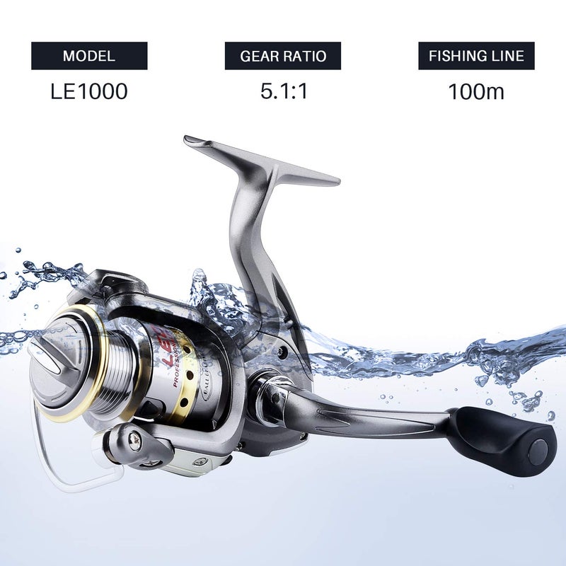 mouhike Fishing Rod Reel Combo Full Kit Telescopic Fishing Pole Set Spinning Reel Line Lures Hooks and Fishing Carrier Bag Saltwater Freshwater Fishing Gear for Kids Adults Professional (1.8M/5.9FT) - Image 4