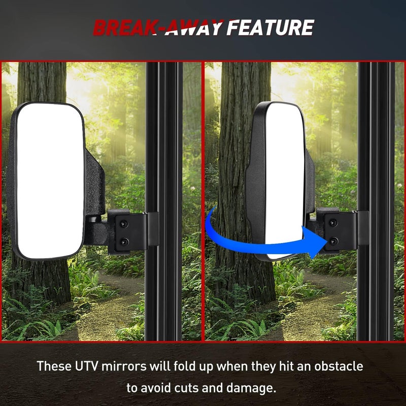 Frokom UTV Side Mirror for Pro-Fit Cage - Compatible with Polaris Ranger and Can Am Models - Image 2