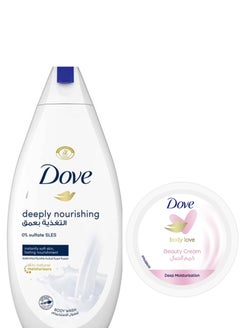 Dove  Body Wash Deeply Nourishing +Dove Body love Beauty Cream 575Ml - pzsku/ZB390E9001168959C6789Z/45/_/1725295388/7f2a781f-aff9-42c7-952d-52997a51041f