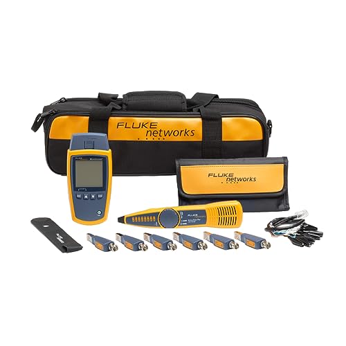 Fluke Networks MS2KIT MicroScanner2 Copper Cable Verifier Kit Troubleshoots RJ11 RJ45 Coax Tests 101001000BaseT and Voip Includes IntelliTone Pro 200 Remote ID Kit - Image 1