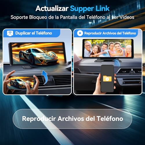 Carpeer Portable Carplay Screen for Car, 10" Wireless Carplay & Android Auto Car Play Touchscreen with 1080P Backup Camera,GPS Navigation,Voice Control,5.0 Bluetooth (10inch) - Image 5