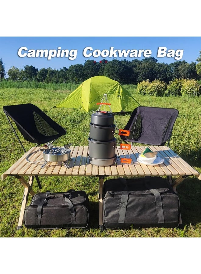 Camping Cookware Bag Cooking Utensils Outdoor Stove Storage Container Tote - Image 2