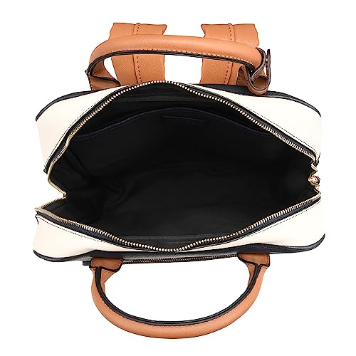 Accessorize London Women's Faux Leather Navy Blue Pocket Handle Backpack With 12" Laptop Sleeve - Image 3