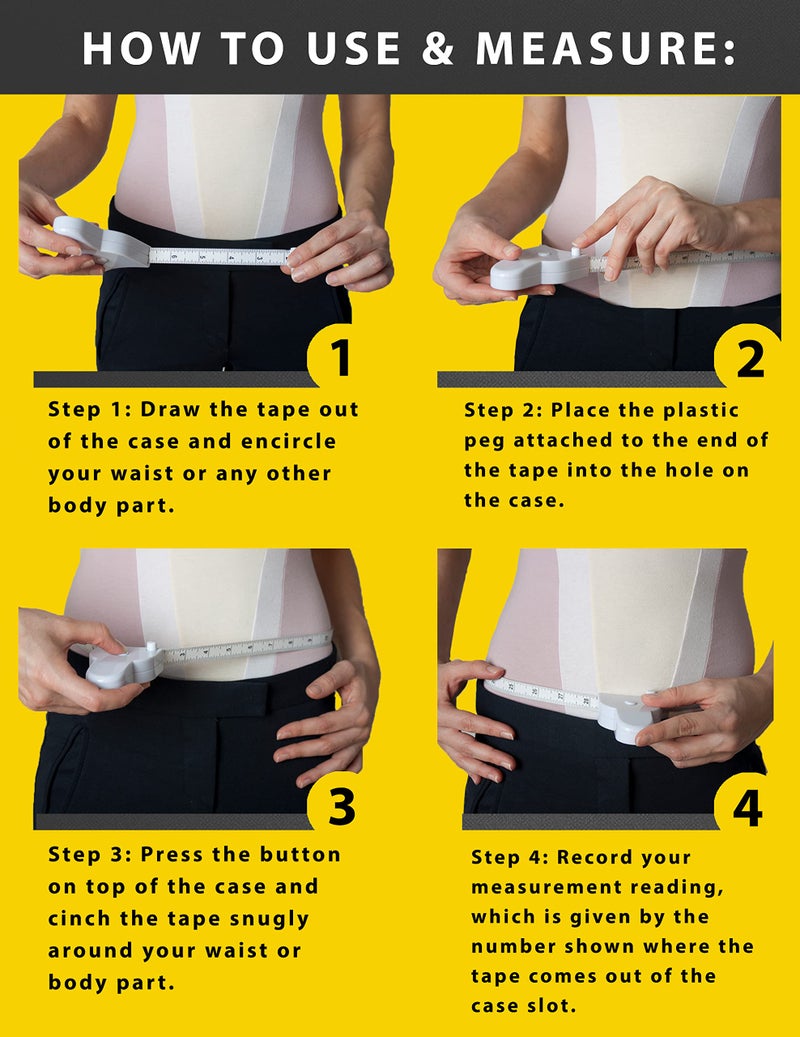 PERFECT MEASURING TAPE 3 Piece Measuring Tape for Body Kit - Automatic Telescopic 80 Inch Tape Measure Body Measuring Tape for Weight Loss, Muscle Gain - Metric Body Measure Tape Retractable & Self-Tightening - Image 4