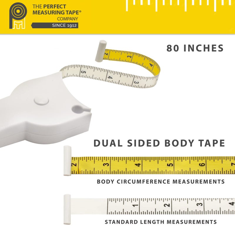 PERFECT MEASURING TAPE 3 Piece Measuring Tape for Body Kit - Automatic Telescopic 80 Inch Tape Measure Body Measuring Tape for Weight Loss, Muscle Gain - Metric Body Measure Tape Retractable & Self-Tightening - Image 5