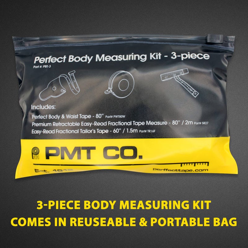 PERFECT MEASURING TAPE 3 Piece Measuring Tape for Body Kit - Automatic Telescopic 80 Inch Tape Measure Body Measuring Tape for Weight Loss, Muscle Gain - Metric Body Measure Tape Retractable & Self-Tightening - Image 2