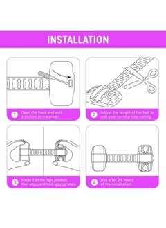 Safe-O-Kid Safe O Kid Adjustable Medium Multi Purpose Child Safety Lock Pack Of 2  - Image 4