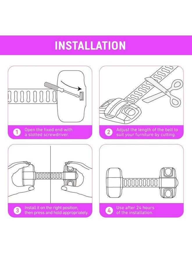 Safe-O-Kid - Safe O Kid Adjustable Medium Multi Purpose Child Safety Lock Pack Of 2 - Image 1