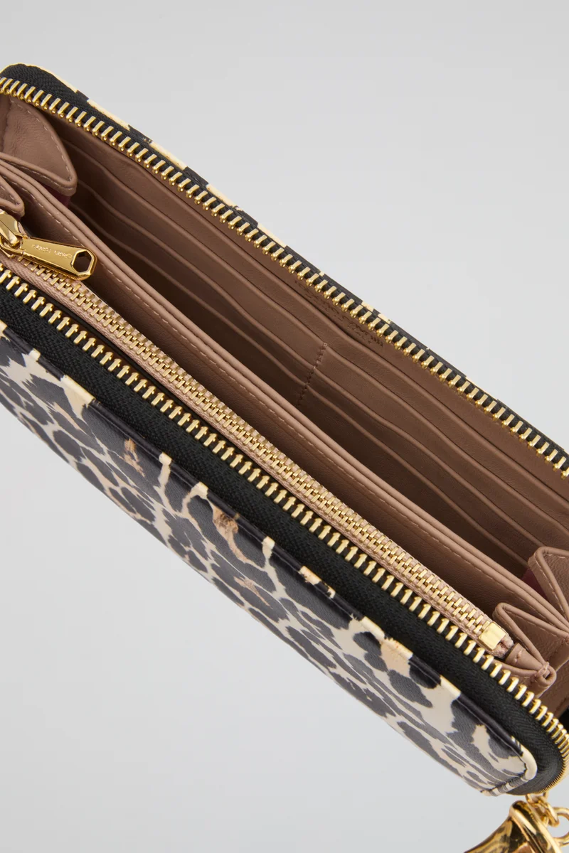 roberto cavalli Roberto Cavalli Animal Print Zip-Around Wallet