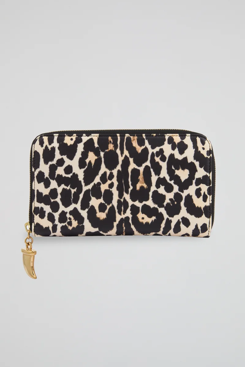 roberto cavalli Roberto Cavalli Animal Print Zip-Around Wallet