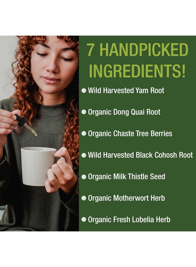 Peak Performance Menopause Supplements 7-In-1 Liquid Drops. 7 Herbal Ingredients for Hot Flashes Menopause Relief. Vegan, Zero Sugar Support for Women. Yam Root, Organic Dong Quai + Chaste Tree Berries, Black Cohosh - Image 2