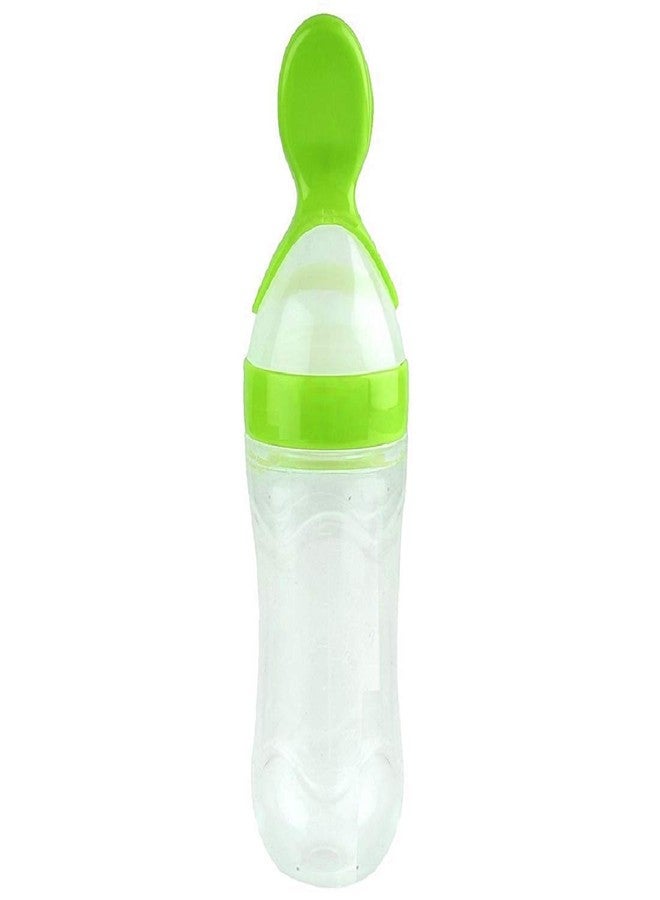 Lappu Baby Rice Paste Milk Cereal Bottle Food Feeder 90ml & Baby Fruit Nibbler & Silicone Teether (Combo Saver Pack) (Green-Green-Apple) - Image 2