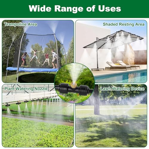 YOFIT Outdoor Misting System for Patio Cooling, 75FT Water Mister Hose Kit, Cooling Misters for Porch, Backyard, Yard, Garden, Portable Mist System with Brass Nozzles for Outside - Image 5