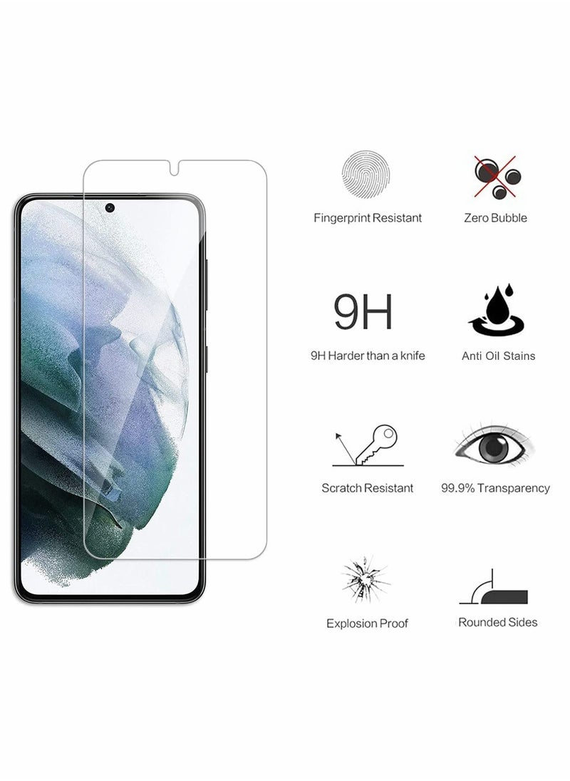 SYOSI - for Galaxy S22 Screen Protector [2 +2 Pack], 2 Pcs Full Coverage Tempered Glass Film with 2 Pcs Camera Lens Protector, 9H Hardness Fingerprint Unlock, Ultra Thin HD Clear, for Samsung Galaxy S226.1" - Image 1