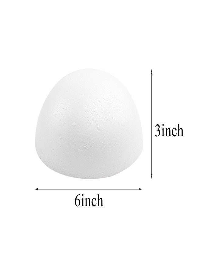 Crafjie 2PCS 6 Inchs White Foam Balls Half Round Polystyrene Half Foam Balls Craft Supplies Hemispherical Christmas Craft Ballfor DIY Home Craft Project and Art Decoration - Image 2