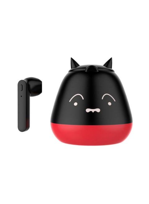 TWS bluetooth headset cute black elf cartoon 5.0 stereo binaural call headset wireless earbuds true wireless compatible apple Suitable for Android and other systems bluetooth 5 true wireless earbuds