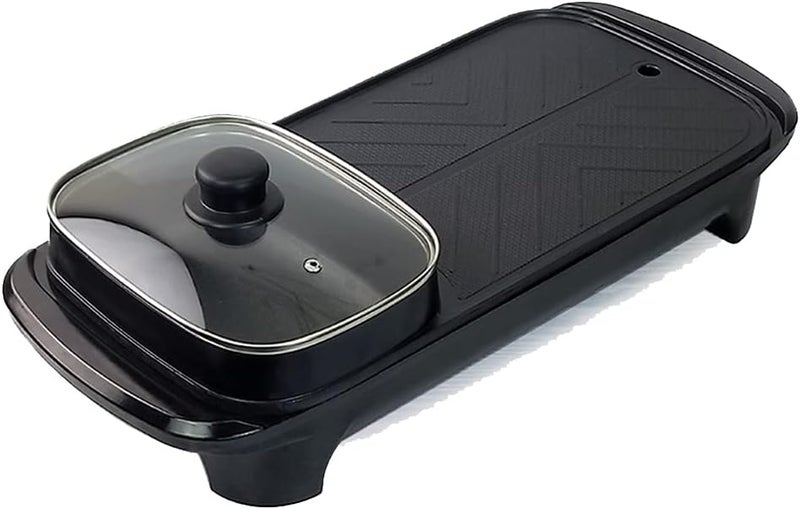 Eworld Smoke Free Indoor Electric Grill & Multi-Functional Hot Pot, Non-Stick Tabletop BBQ Grill - Image 1