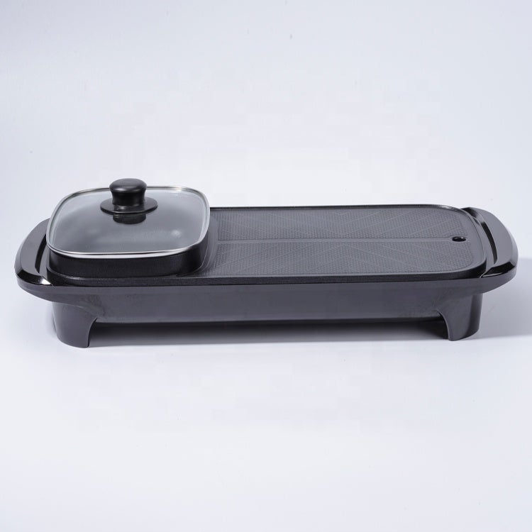 Eworld Smoke Free Indoor Electric Grill & Multi-Functional Hot Pot, Non-Stick Tabletop BBQ Grill - Image 5