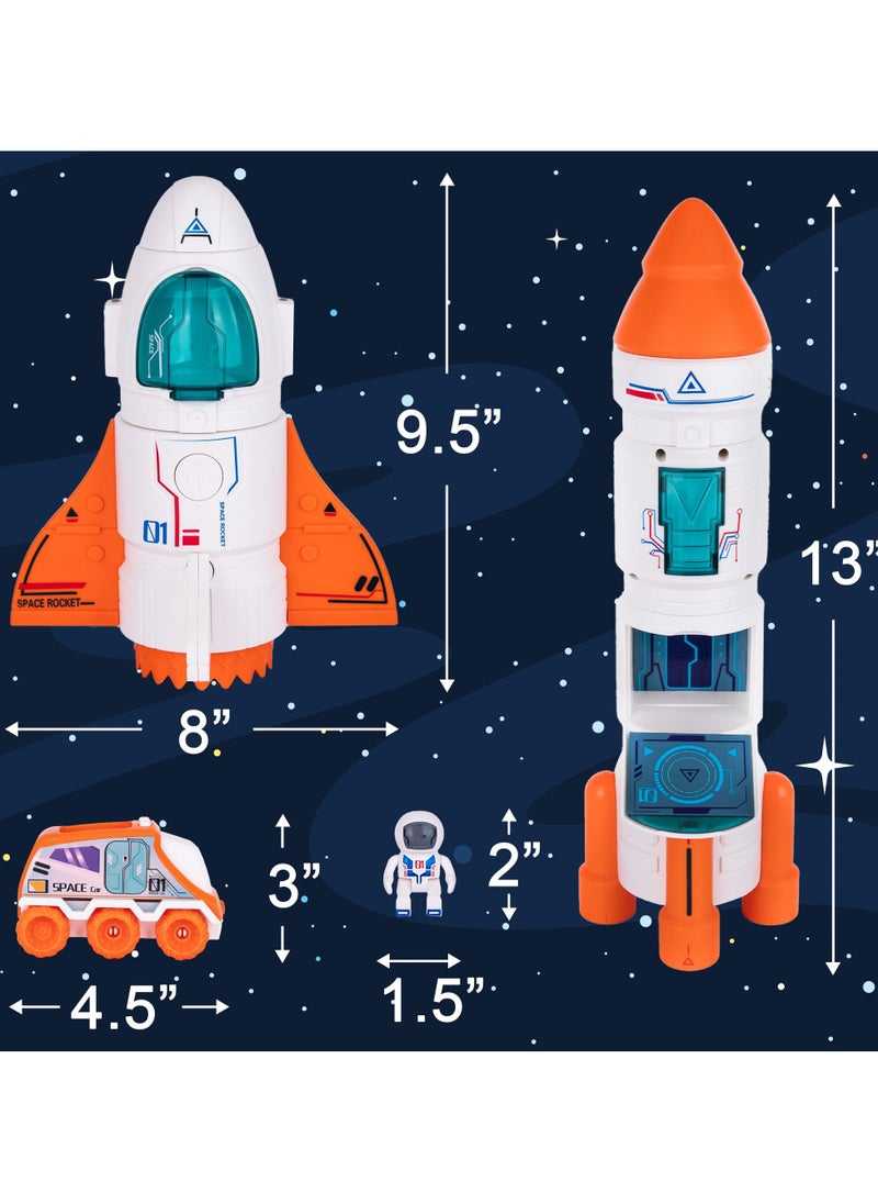 SYOSI Space Shuttle Rocket Toy for Kids, 5-in-1 Spaceship with Lights, Sounds & Projection, Educational Space Adventure Toy, Ideal for Boys Ages 3-8  - Image 4