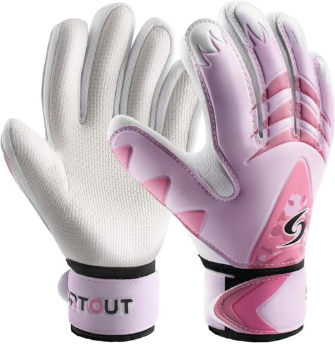 Sportout Kids Goalkeeper Gloves, Soccer Goalie Gloves with Double Wrist Protection and Non-Slip Wear Resistant Latex Material to Prevent Injuries - Image 1