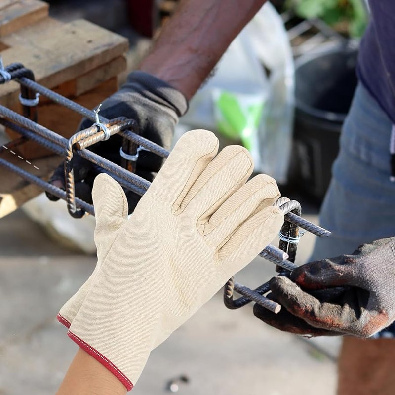 Thickened Protective Work Gloves Canvas Wear Resistant Safety for Construction Cleaning Industrial - Image 4