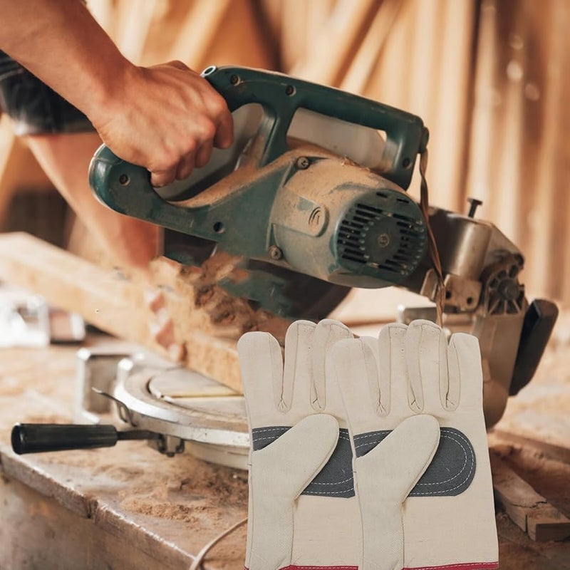 Thickened Protective Work Gloves Canvas Wear Resistant Safety for Construction Cleaning Industrial - Image 5