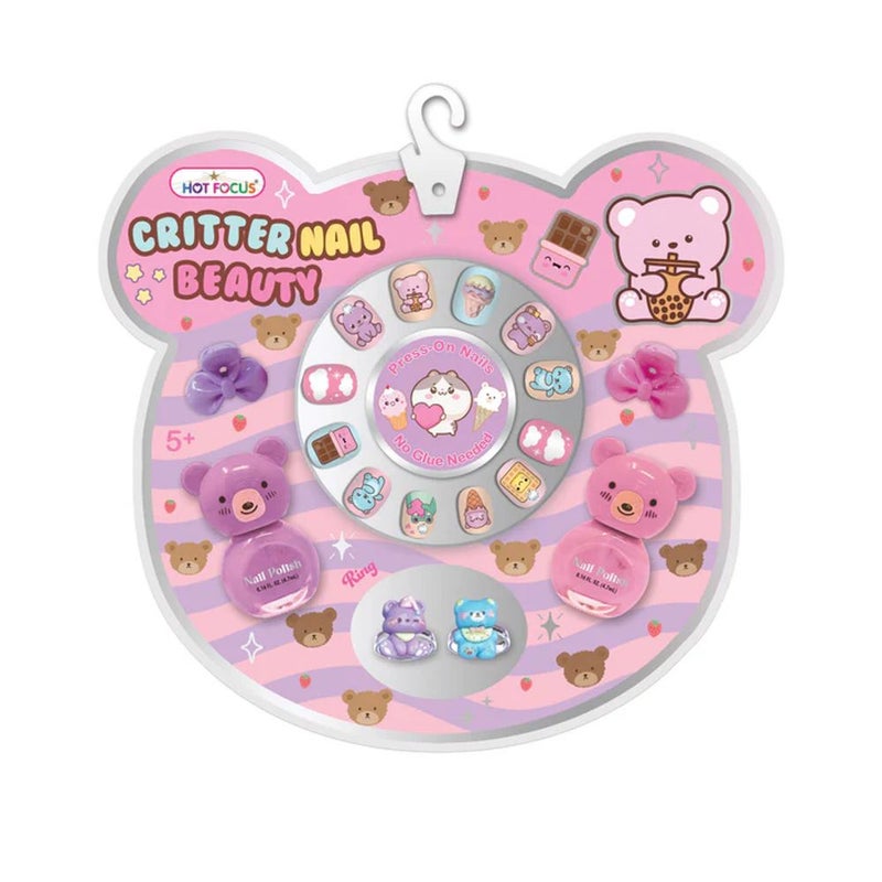 Hot Focus Critter Nail Beauty Manicure Set (18 Pieces) - Image 1